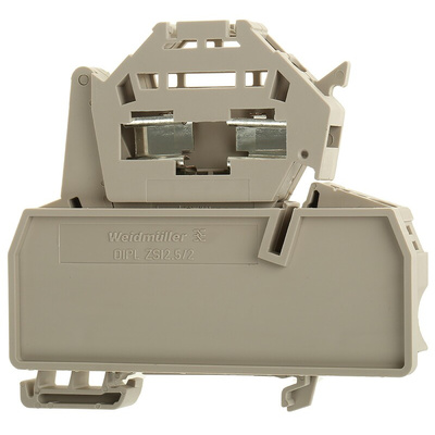 Weidmuller ZSI Series Beige Fused DIN Rail Terminal, Single-Level, Clamp Termination, Fused