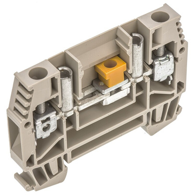 Weidmuller WTL Series Brown Test Disconnect Terminal Block, 6mm², Single-Level, Screw Termination