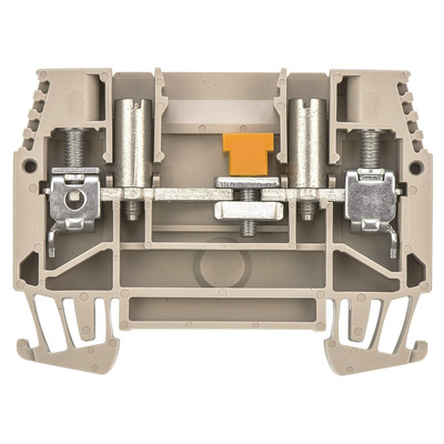Weidmuller WTL Series Brown Test Disconnect Terminal Block, 6mm², Single-Level, Screw Termination