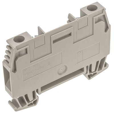 Weidmuller WTL Series Brown Test Disconnect Terminal Block, 6mm², Single-Level, Screw Termination