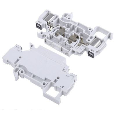 Entrelec D Series Grey Fused DIN Rail Terminal, 2.5mm², Screw Termination, Fused