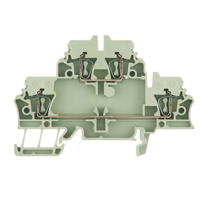 Weidmuller ZDK Series Beige Feed Through Terminal Block, 1.5mm², Double-Level, Clamp Termination, ATEX