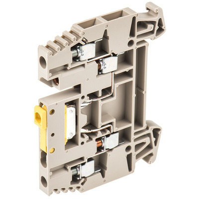 Weidmuller WTR Series Brown Test Disconnect Terminal Block, 2.5mm², Single-Level, Screw Termination