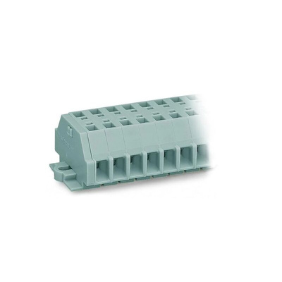 Wago 261 Series Grey Terminal Strip, 2.5mm², Single-Level, Cage Clamp Termination