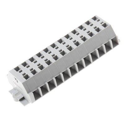 Wago 261 Series Grey Terminal Strip, 2.5mm², Single-Level, Cage Clamp Termination