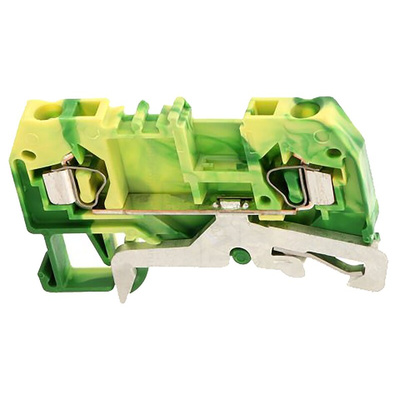 Wago 280 Series Green/Yellow Earth Terminal Block, 2.5mm², Single-Level, Cage Clamp Termination