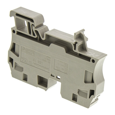 Weidmuller ZDU Series Brown Feed Through Terminal Block, 10mm², Single-Level, Clamp Termination