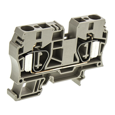 Weidmuller ZDU Series Brown Feed Through Terminal Block, 10mm², Single-Level, Clamp Termination