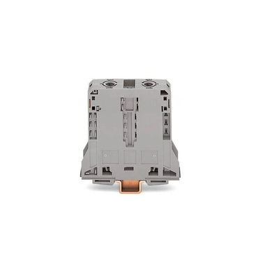 Wago 285 Series Grey Feed Through Terminal Block, 95mm², Single-Level, Power Cage Clamp Termination