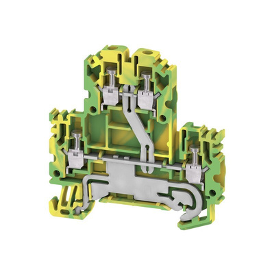 Weidmuller WDK Series Green/Yellow PE Terminal, 2.5mm², Double-Level, Screw Termination, ATEX, IECEx