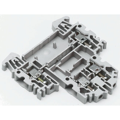 Weidmuller WDK Series Green/Yellow Double Level Terminal Block, 4mm², Double-Level, Screw Termination