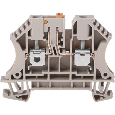 Weidmuller WTR Series Brown Disconnect Terminal Block, 4mm², Single-Level, Screw Termination