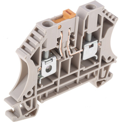 Weidmuller WTR Series Brown Disconnect Terminal Block, 4mm², Single-Level, Screw Termination