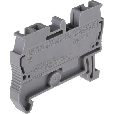 Phoenix Contact Grey ST 2.5 Feed Through Terminal Block, Single level, 0.2 → 6mm², 800 V