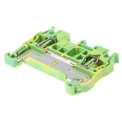 Phoenix Contact ST 2.5-PE Series Green/Yellow DIN Rail Terminal Block, 0.08 → 4mm², Single-Level, Spring Clamp
