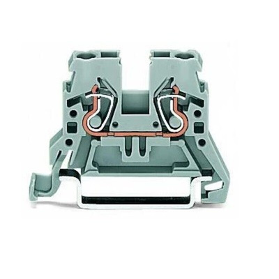 Wago 870 Series Grey DIN Rail Terminal Block, 2.5mm², Single-Level, Cage Clamp Termination
