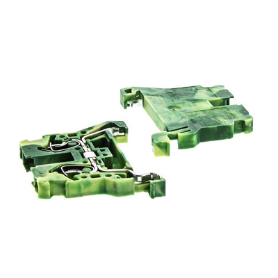 Wago 870 Series Green/Yellow Earth Terminal Block, 2.5mm², Single-Level, Cage Clamp Termination