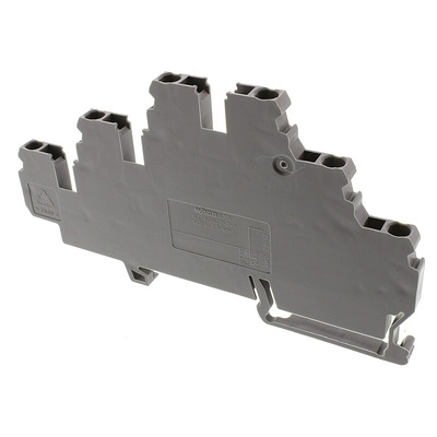 Wago 870 Series Grey Terminal Block, 2.5mm², Triple-Level, Cage Clamp Termination