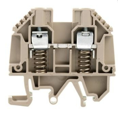 Weidmuller WDU Series Brown Feed Through Terminal Block, 6mm², Single-Level, Screw Termination