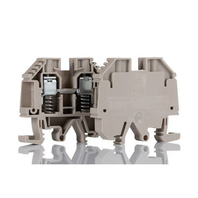 Weidmuller WDU Series Brown Feed Through Terminal Block, 10mm², Single-Level, Screw Termination, ATEX, IECEx