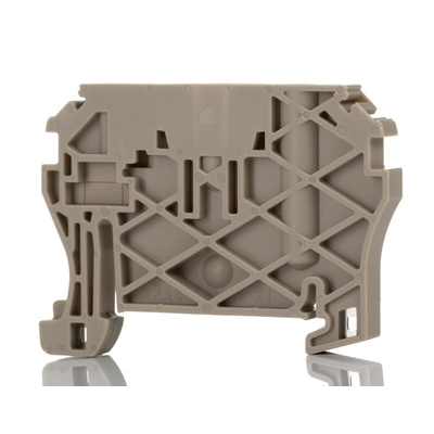 Weidmuller WDU Series Dark Beige DIN Rail Terminal Block, 10mm², 1-Level, Screw Termination, ATEX