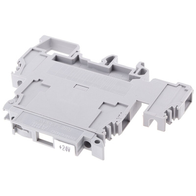 Entrelec M Series Grey Fused DIN Rail Terminal, 4mm², Double-Level, Screw Termination, Fused