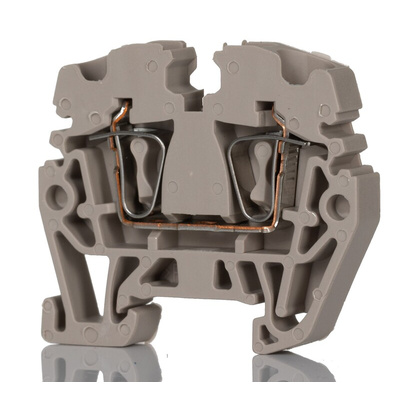 Weidmuller ZDUA Series Dark Beige DIN Rail Terminal Block, 2.5mm², Single-Level, Feed Through Termination, ATEX, IECEx