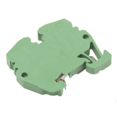 Weidmuller ZPEA Series Green/Yellow Earth Terminal Block, 2.5mm², Single-Level