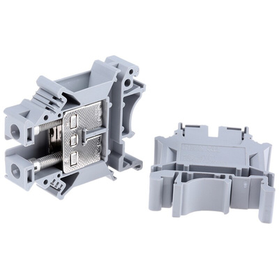 Phoenix Contact UK 16 N Series Grey DIN Rail Terminal Block, 4 → 16mm², Single-Level, Screw Termination, ATEX