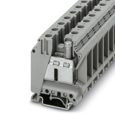 Phoenix Contact UK 35 Series Grey DIN Rail Terminal Block, 0.75 → 35mm², Single-Level, Screw Termination, ATEX