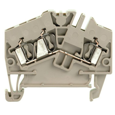 Weidmuller ZDU Series Beige Feed Through Terminal Block, 2.5mm², Single-Level, Clamp Termination
