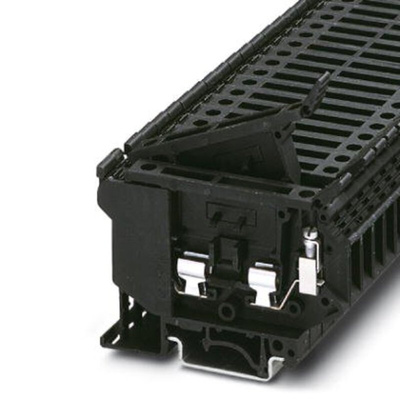 Phoenix Contact UK 5-HESI Series Black Fused DIN Rail Terminal, 1mm², Single-Level, Screw Termination, Fused, ATEX