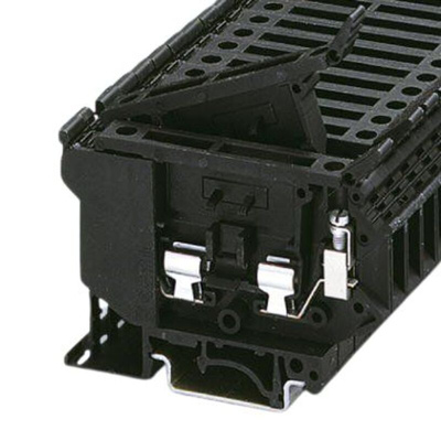 Phoenix Contact UK 5-HESI Series Black Fused DIN Rail Terminal, 1mm², Single-Level, Screw Termination, Fused, ATEX