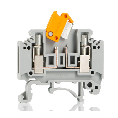 Phoenix Contact MTK-P/P Series Grey Knife Disconnect Terminal Block, 0.2 → 2.5mm², Single-Level, Screw