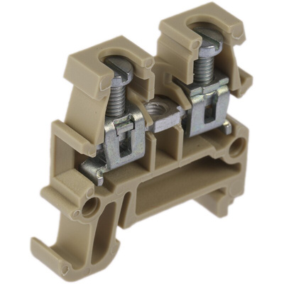 Weidmuller AKZ Series Brown DIN Rail Terminal Block, 1.5mm², Single-Level, Screw Termination