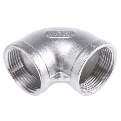 RS PRO Stainless Steel 90° Elbow 1-1/4in G(P) Female x 1-1/4in G(P) Female