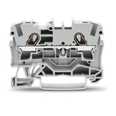 Wago TOPJOB S, 2004 Series Grey Feed Through Terminal Block, 4mm², Single-Level, Push-In Cage Clamp Termination, ATEX,