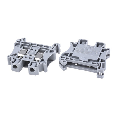 Phoenix Contact UT 10 Series Grey Feed Through Terminal Block, 0.5 → 16mm², Single-Level, Screw Termination,