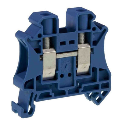 Phoenix Contact UT 10 BU Series Blue Feed Through Terminal Block, 0.5 → 16mm², Single-Level, Screw Termination,