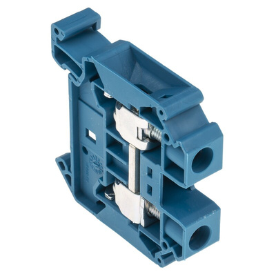 Phoenix Contact UT 16 BU Series Blue Feed Through Terminal Block, 1.5 → 25mm², Single-Level, Screw Termination,