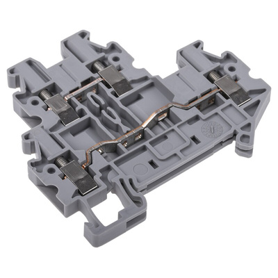 Phoenix Contact UTTB 2.5 Series Grey Double Level Terminal Block, 0.14 → 4mm², Double-Level, Screw Termination,