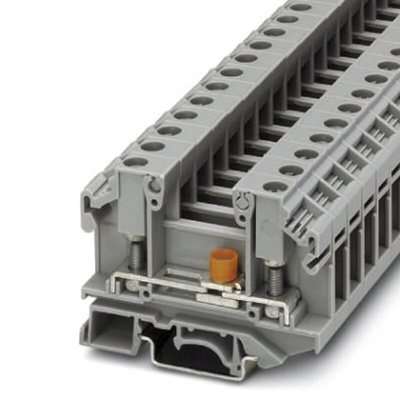 Phoenix Contact OTTA 6-T Series Grey Feed Through Terminal Block, 0.1 → 6mm², Single-Level, Screw Termination