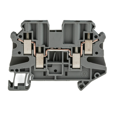 Phoenix Contact UT 4-QUATTRO Series Grey Feed Through Terminal Block, 0.14 → 6mm², Single-Level, Screw