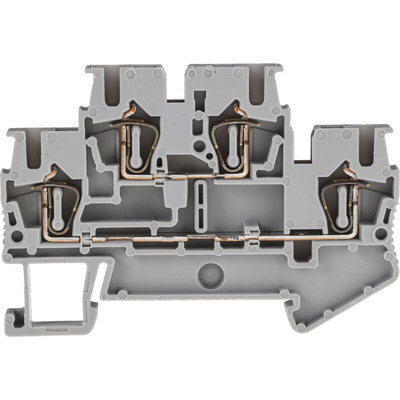 Phoenix Contact STTB 2.5 Series Grey Double Level Terminal Block, 0.08 → 4mm², Double-Level, Spring Clamp