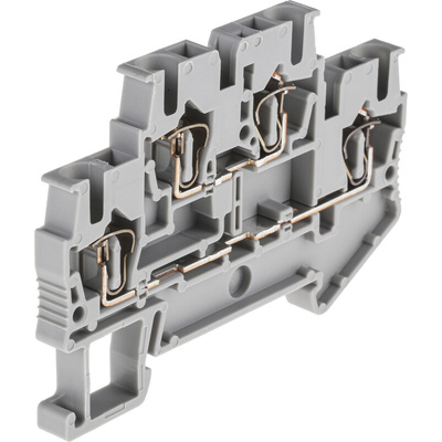 Phoenix Contact STTB 2.5 Series Grey Double Level Terminal Block, 0.08 → 4mm², Double-Level, Spring Clamp