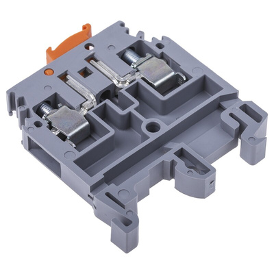 Entrelec SNA Series Grey/Orange Disconnect Terminal Block, 4mm², Single-Level, Screw Termination