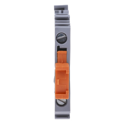 Entrelec SNA Series Grey/Orange Disconnect Terminal Block, 4mm², Single-Level, Screw Termination