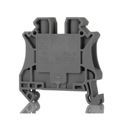 Phoenix Contact UT 6 Series Grey Feed Through Terminal Block, 0.2 → 10mm², Single-Level, Screw Termination, ATEX