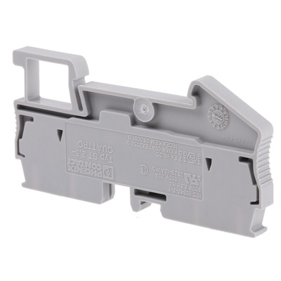 Phoenix Contact ST 2.5-QUATTRO Series Grey Feed Through Terminal Block, 2.5mm², 1-Level