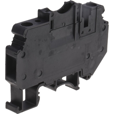 Phoenix Contact UK 6-FSI/C Series Black Fused DIN Rail Terminal, Single-Level, Screw Termination, Fused
